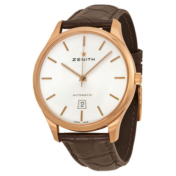 Captain Port Royal Silver Dial Brown Alligator Watch 182020300101C498