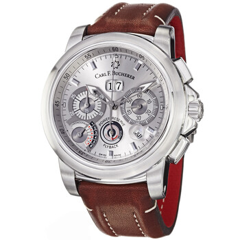 Carl F Bucherer Patravi ChronoGrade Silver Dial Leather Watch