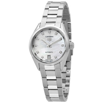 Carrera Automatic Diamond White Dial Watch WBN2412BA0621
