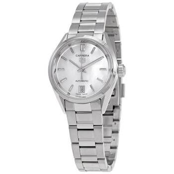 Carrera Automatic White Mother of Pearl Dial Watch WBN2410BA0621
