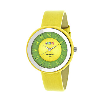 Celebration Yellow Dial Yellow Leather Watch CRACR3403