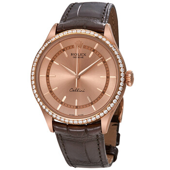 Cellini Pink Dial Automatic 18kt Everose Gold Watch 50705RBR