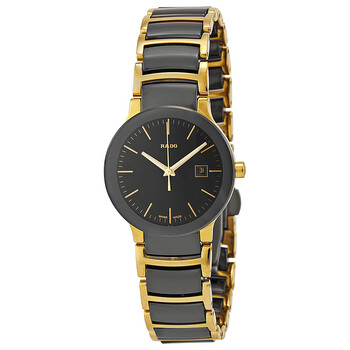 Centrix Black Dial Yellow Gold PVD Black Ceramic Watch R30930152