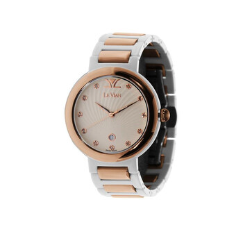 Ceramic Quartz Diamond Champagne Dial Watch LV981C