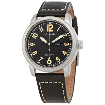 Chandler Black Dial Black Leather Watch BM847101E