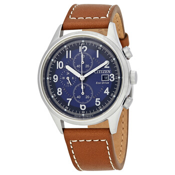 Chandler Chronograph EcoDrive Blue Dial Watch CA062105L