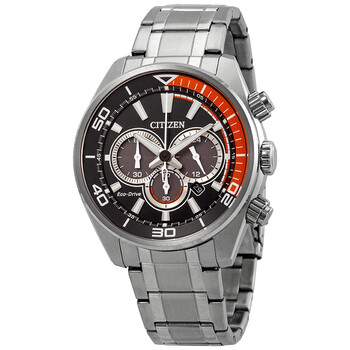 Chandler EcoDrive Chronograph Black Dial Watch CA433057E