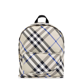 CheckPrinted Zipped Polyamide Backpack