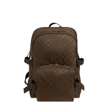 Checked Jacquard ZippedUp Backpack