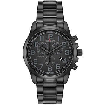 Chronograph Black Dial Blackplated Watch AT020552E