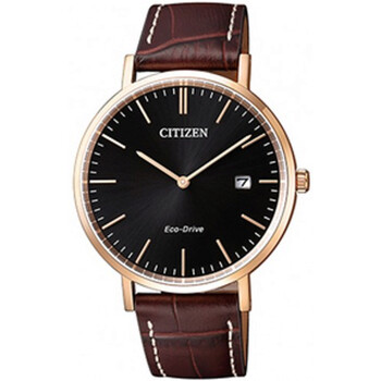 Chronograph Black Dial Brown Leather Watch AU108313H