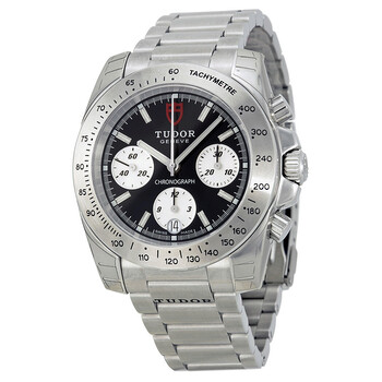Chronograph Black Dial Stainless Steel Watch 20300BKSSS