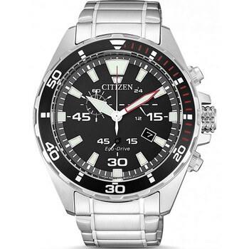 Chronograph Black Dial Stainless Steel Watch AT243080E