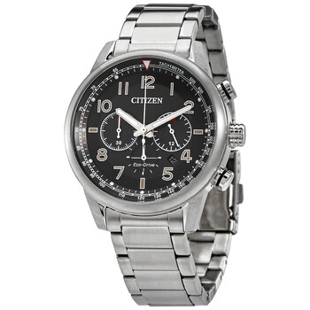Chronograph Black Dial Stainless Steel Watch CA442081E
