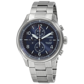 Chronograph EcoDrive Blue Dial Watch CA081088L