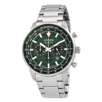 Chronograph EcoDrive Green Dial Watch CA450091X