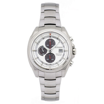 Chronograph EcoDrive White Dial Watch CA055052A