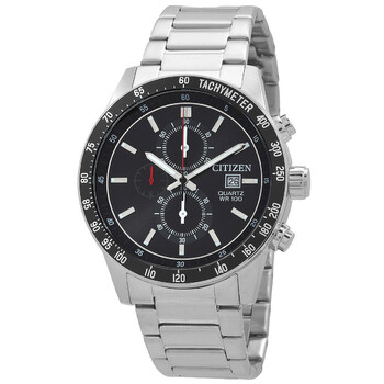 Chronograph Quartz Black Dial Watch AN360059E