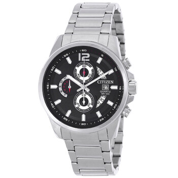 Chronograph Quartz Black Dial Watch AN369056E