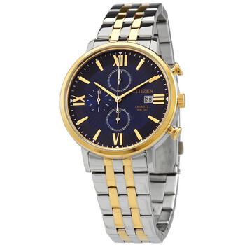 Chronograph Quartz Blue Dial Twotone Watch AN361675L