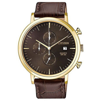 Chronograph Quartz Brown Dial Watch AN361209X