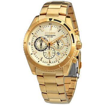 Chronograph Quartz Champagne Dial Watch AN801250P