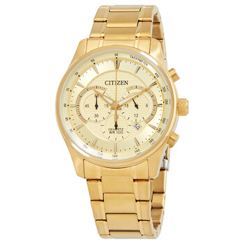 Chronograph Quartz Champagne Dial Watch AN819256P