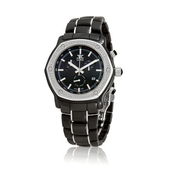 Chronograph Quartz Diamond Black Dial Watch LV278CRDE