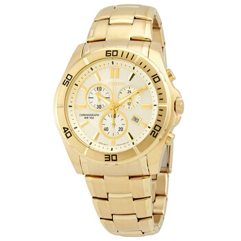 Chronograph Quartz Gold Dial Watch AN710254P