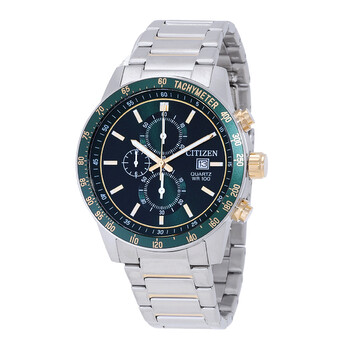 Chronograph Quartz Green Dial Watch AN368955X