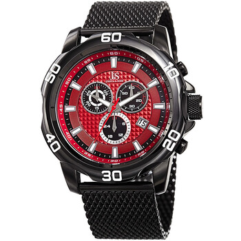 Chronograph Quartz Red Dial Watch JX123BKRD
