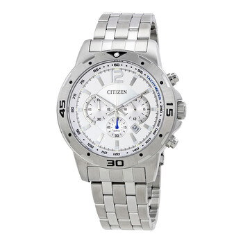 Chronograph Silver Dial Stainless Steel Watch AN810054A
