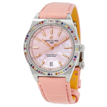 Chronomat 36mm South Sea Automatic Pink MOP Diamond Watch G10380BB1K1P1