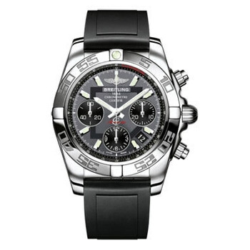 Chronomat 41 Grey Dial Black Rubber Watch AB014012F554BKPT3
