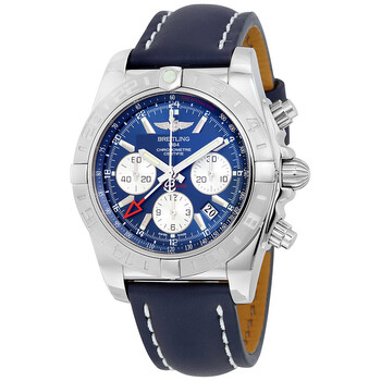 Chronomat 44 GMT Blue Dial Bue Leather Watch AB042011C851BLLT