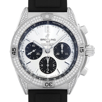 Chronomat B01 Chronograph Automatic Chronometer Diamond Silver Dial Watch AB0134721G1S1
