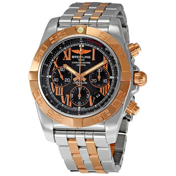Chronomat Black Dial 18k Rose Gold  Steel Watch CB011012B957TT