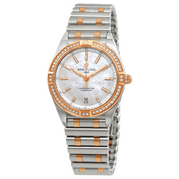 Chronomat Quartz Chronometer Diamond Mother of Pearl Dial Twotone Watch U77310591A2U1