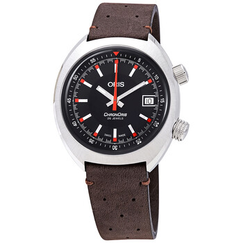 Chronoris Black Dial Automatic Leather Strap 01 733 7737 405407 5 19
