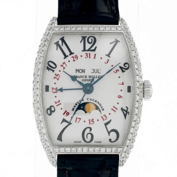 Cintree Curvex Automatic Moon Phase Diamond White Dial Watch 2852 MC L D AC BLA