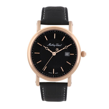 City Black Dial Black Leather Watch Hb611251pn