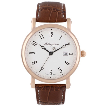 City White Dial Brown Leather Watch H611251PG