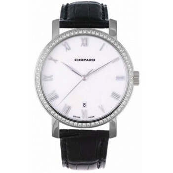 Classic 18k White Gold Diamond Bezel Watch