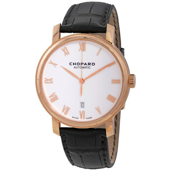 Classic Automatic 18kt Rose Gold White Dial Watch