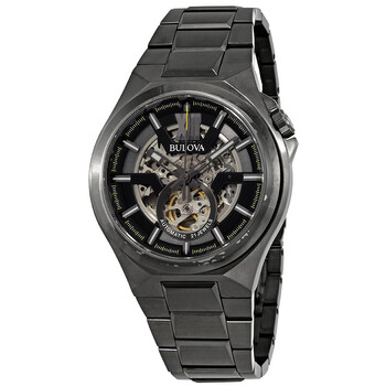 Classic Automatic Gunmetal Skeleton Dial Watch 98A179