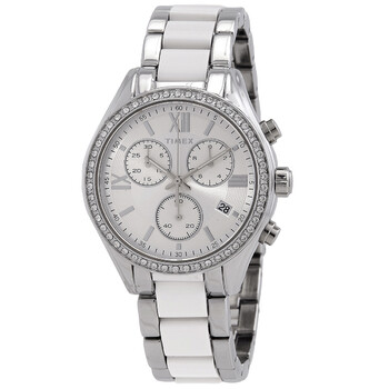 Classic Chronograph Quartz Crystal Silver Dial Watch TW2V74700