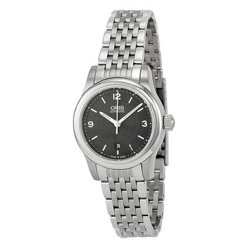 Classic Date Black Dial Stainless Steel Watch 01 561 7650 403407 8 14