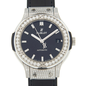 Classic Fusion Automatic Diamond Black Dial Watch 565.NX.1470.LR.1604