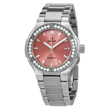 Classic Fusion Automatic Diamond Pink Dial Watch 585.NX.891P.NX.1204