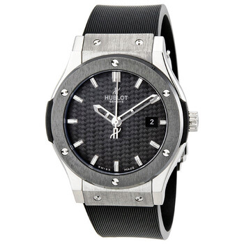 Classic Fusion Black Dial Automatic Rubber Strap Watch 542.ZM.1170.RX